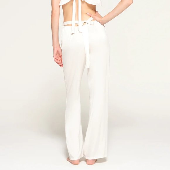 Skims Bridal Silk relaxed pant marble white size medium - Picture 1 of 5